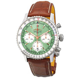 Buy Shop Breitling Navitimer B01 Chronograph 41 Green Dial Brown Leather Strap Watch for Men - AB0139211L1P1 USA Online