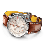 Buy Shop Breitling Navitimer B01 Chronograph 41 White Dial Brown Leather Strap Watch for Men - AB0139211G1P1 USA Online