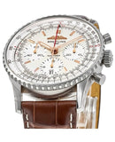 Buy Shop Breitling Navitimer B01 Chronograph 41 White Dial Brown Leather Strap Watch for Men - AB0139211G1P1 USA Online