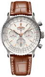 Buy Shop Breitling Navitimer B01 Chronograph 41 White Dial Brown Leather Strap Watch for Men - AB0139211G1P1 USA Online