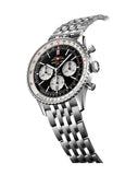 Buy Shop Breitling Navitimer B01 Chronograph 43 Black Dial Silver Steel Strap Watch for Men - AB0138211B1A1 USA Online