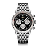 Buy Shop Breitling Navitimer B01 Chronograph 43 Black Dial Silver Steel Strap Watch for Men - AB0138211B1A1 USA Online