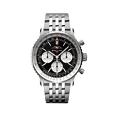 Buy Shop Breitling Navitimer B01 Chronograph 43 Black Dial Silver Steel Strap Watch for Men - AB0138211B1A1 USA Online