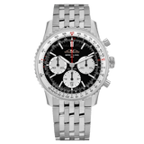 Buy Shop Breitling Navitimer B01 Chronograph 43 Black Dial Silver Steel Strap Watch for Men - AB0138211B1A1 USA Online