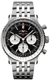 Buy Shop Breitling Navitimer B01 Chronograph 43 Black Dial Silver Steel Strap Watch for Men - AB0138211B1A1 USA Online