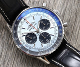 Buy Shop Breitling Navitimer B01 Chronograph 43 Blue Dial Black Leather Strap Watch for Men - AB0138241C1P1 USA Online