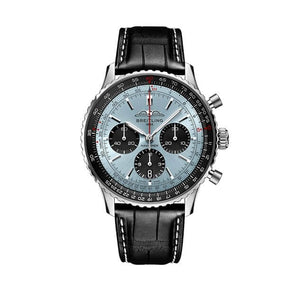 Buy Shop Breitling Navitimer B01 Chronograph 43 Blue Dial Black Leather Strap Watch for Men - AB0138241C1P1 USA Online