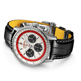 Buy Shop Breitling Navitimer B01 Chronograph 43 Boeing 747 White Dial Black Leather Strap Watch for Men - AB01383B1G1P1 USA Online