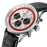 Buy Shop Breitling Navitimer B01 Chronograph 43 Boeing 747 White Dial Black Leather Strap Watch for Men - AB01383B1G1P1 USA Online