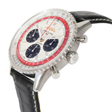 Buy Shop Breitling Navitimer B01 Chronograph 43 Boeing 747 White Dial Black Leather Strap Watch for Men - AB01383B1G1P1 USA Online