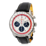 Buy Shop Breitling Navitimer B01 Chronograph 43 Boeing 747 White Dial Black Leather Strap Watch for Men - AB01383B1G1P1 USA Online