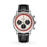 Buy Shop Breitling Navitimer B01 Chronograph 43 Boeing 747 White Dial Black Leather Strap Watch for Men - AB01383B1G1P1 USA Online