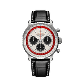 Buy Shop Breitling Navitimer B01 Chronograph 43 Boeing 747 White Dial Black Leather Strap Watch for Men - AB01383B1G1P1 USA Online