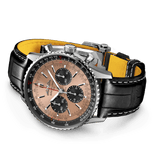 Buy Shop Breitling Navitimer B01 Chronograph 43 Brown Dial Black Leather Strap Watch for Men - AB0138241K1P1 USA Online