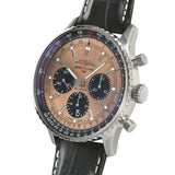 Buy Shop Breitling Navitimer B01 Chronograph 43 Brown Dial Black Leather Strap Watch for Men - AB0138241K1P1 USA Online