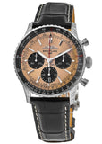 Buy Shop Breitling Navitimer B01 Chronograph 43 Brown Dial Black Leather Strap Watch for Men - AB0138241K1P1 USA Online
