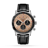 Buy Shop Breitling Navitimer B01 Chronograph 43 Brown Dial Black Leather Strap Watch for Men - AB0138241K1P1 USA Online