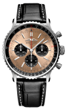 Buy Shop Breitling Navitimer B01 Chronograph 43 Brown Dial Black Leather Strap Watch for Men - AB0138241K1P1 USA Online