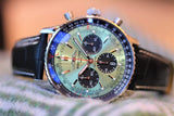 Buy Shop Breitling Navitimer B01 Chronograph 43 Green Dial Black Leather Strap Watch for Men - AB0138241L1P1 USA Online
