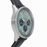 Buy Shop Breitling Navitimer B01 Chronograph 43 Green Dial Black Leather Strap Watch for Men - AB0138241L1P1 USA Online