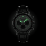 Buy Shop Breitling Navitimer B01 Chronograph 43 Silver Dial Black Leather Strap Watch for Men - AB0138241G1P1 USA Online