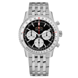Buy Shop Breitling Navitimer B01 Chronograph 43 Black Dial Silver Steel Strap Watch for Men - AB0138211B1A1 USA Online