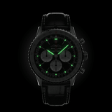 Buy Shop Breitling Navitimer B01 Chronograph 46 Black Dial Black Leather Strap Watch for Men - AB0137211B1P1 USA Online