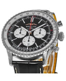 Buy Shop Breitling Navitimer B01 Chronograph 46 Black Dial Black Leather Strap Watch for Men - AB0137211B1P1 USA Online