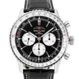 Buy Shop Breitling Navitimer B01 Chronograph 46 Black Dial Black Leather Strap Watch for Men - AB0137211B1P1 USA Online