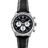 Buy Shop Breitling Navitimer B01 Chronograph 46 Black Dial Black Leather Strap Watch for Men - AB0137211B1P1 USA Online