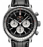 Buy Shop Breitling Navitimer B01 Chronograph 46 Black Dial Black Leather Strap Watch for Men - AB0137211B1P1 USA Online