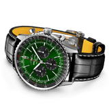 Buy Shop Breitling Navitimer B01 Chronograph 46 Green Dial Black Leather Strap Watch for Men - AB0137241L1P1 USA Online