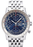 Buy Shop Breitling Navitimer Heritage Special Edition Blue Dial Silver Steel Strap Mens Watch - A1332412/C942 USA Online