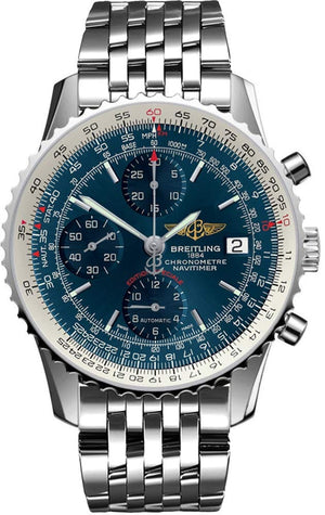 Buy Shop Breitling Navitimer Heritage Special Edition Blue Dial Silver Steel Strap Mens Watch - A1332412/C942 USA Online