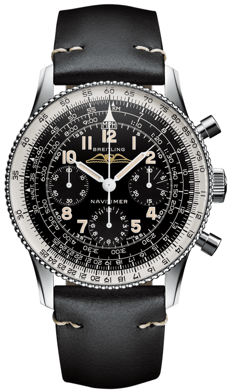 Buy Shop Breitling Navitimer Ref. 806 1959 Re-Edition Black Dial Brown Leather Strap Watch for Men - AB0910371B1X1 USA Online