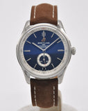 Buy Shop Breitling Premier Automatic 40mm Blue Dial Brown Leather Strap Mens Watch - A37340351C1X2 USA Online