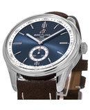 Buy Shop Breitling Premier Automatic 40mm Blue Dial Brown Leather Strap Mens Watch - A37340351C1X2 USA Online