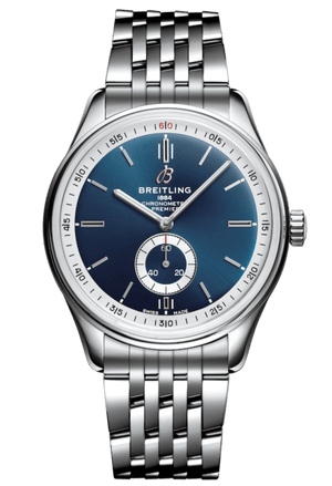 Buy Shop Breitling Premier Automatic 40mm Blue Dial Silver Steel Strap Watch for Men - A37340351C1A1 USA Online
