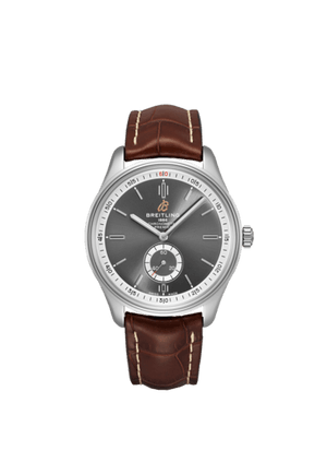 Buy Shop Breitling Premier Automatic 40mm Grey Dial Brown Leather Strap Watch for Men - A37340351B1P2 USA Online