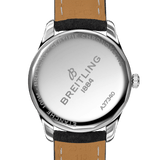 Buy Shop Breitling Premier Automatic 40mm Silver Dial Black Leather Strap Watch for Men - A37340351G1P1 USA Online