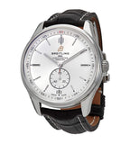 Buy Shop Breitling Premier Automatic 40mm Silver Dial Black Leather Strap Watch for Men - A37340351G1P1 USA Online