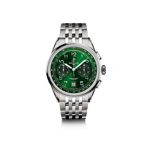 Buy Shop Breitling Premier B01 Chronograph 42 Green Dial Silver Steel Strap Watch for Men - AB0145371L1A1 USA Online