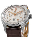 Buy Shop Breitling Premier B01 Chronograph 42 White Dial Brown Leather Strap Watch for Men - AB0145211G1P1 USA Online