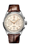 Buy Shop Breitling Premier B01 Chronograph 42 White Dial Brown Leather Strap Watch for Men - AB0145211G1P1 USA Online