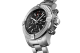 Breitling Super Avenger Chronograph 48 Black Dial Silver Steel Strap Watch for Men - A13375101B1A1