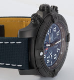 Buy Shop Breitling Super Avenger Chronograph 48 Night Mission Blue Dial Blue Leather Strap Watch for Men - V13375101C1X2 USA Online