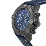 Buy Shop Breitling Super Avenger Chronograph 48 Night Mission Blue Dial Blue Leather Strap Watch for Men - V13375101C1X2 USA Online