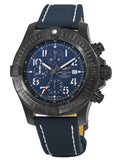 Buy Shop Breitling Super Avenger Chronograph 48 Night Mission Blue Dial Blue Leather Strap Watch for Men - V13375101C1X2 USA Online