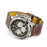 Buy Shop Breitling Super Avi B04 Chronograph GMT 46 Curtiss Warhawk Green Dial Brown Leather Strap Watch for Men - AB04452A1L1X1 USA Online