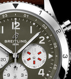 Buy Shop Breitling Super Avi B04 Chronograph GMT 46 Curtiss Warhawk Green Dial Brown Leather Strap Watch for Men - AB04452A1L1X1 USA Online